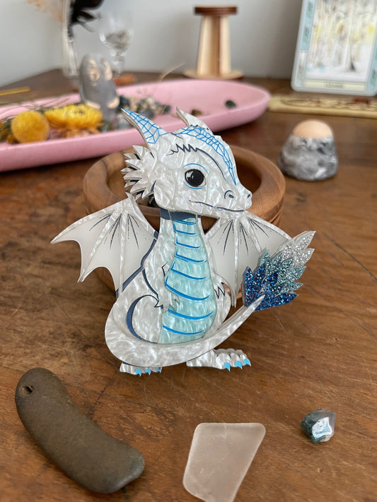 Elemental Dragon Brooch - ICE DRAGON XXIV