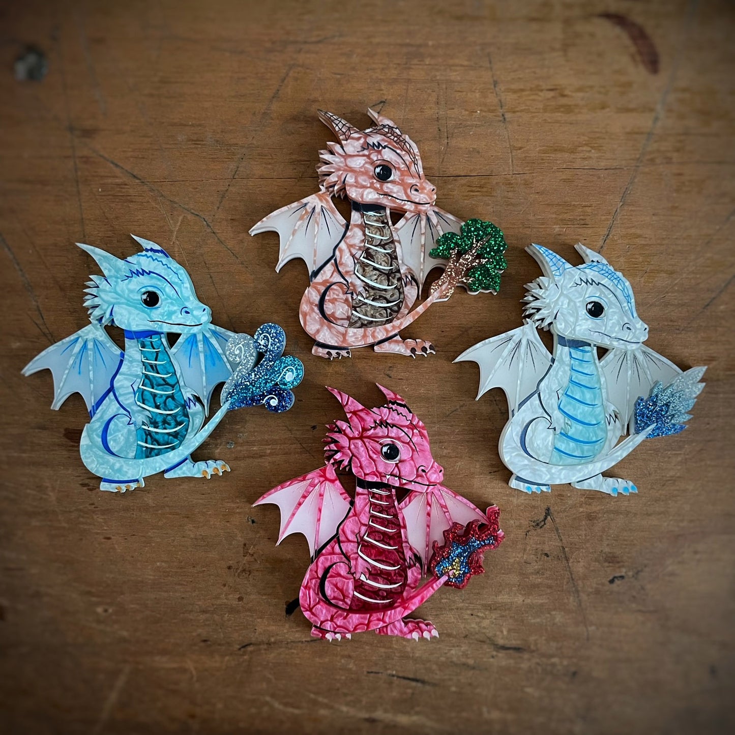 Elemental Dragon Brooch - ICE DRAGON XXIV