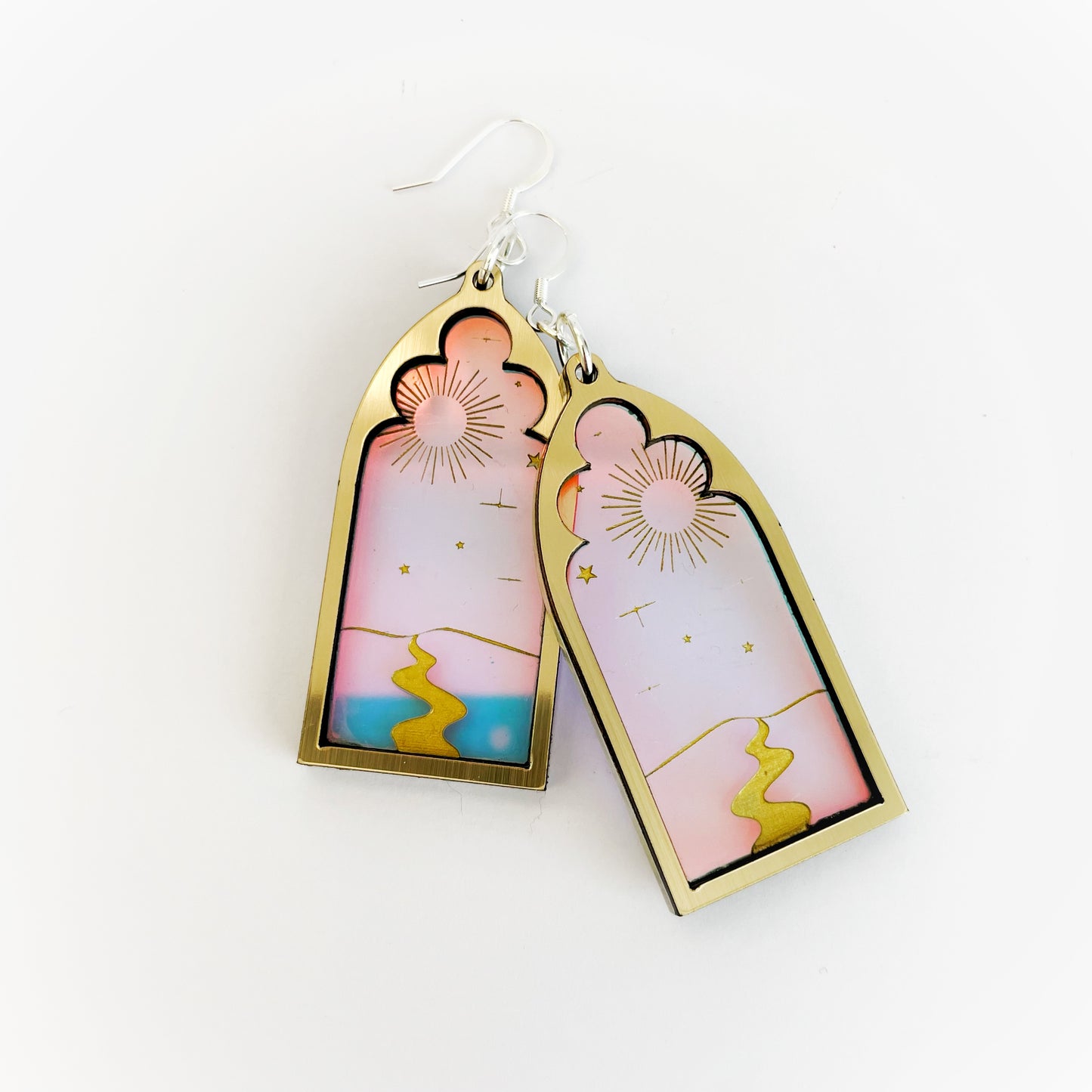 Celestial Night Sky Earrings (Iridescent) - Frame 2