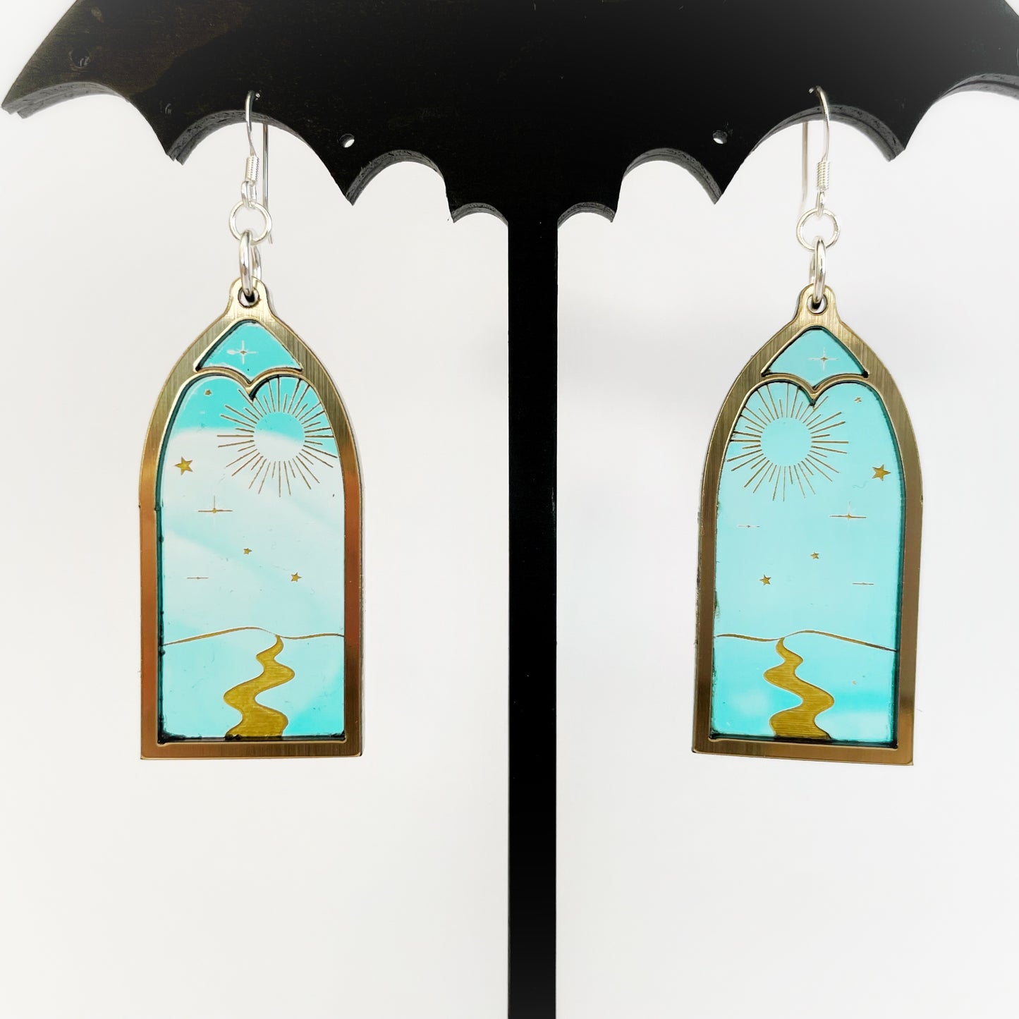 Celestial Night Sky Earrings (Iridescent) - Frame 1