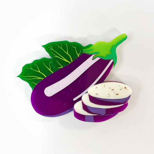 The Witches Garden - Eggplant Brooch