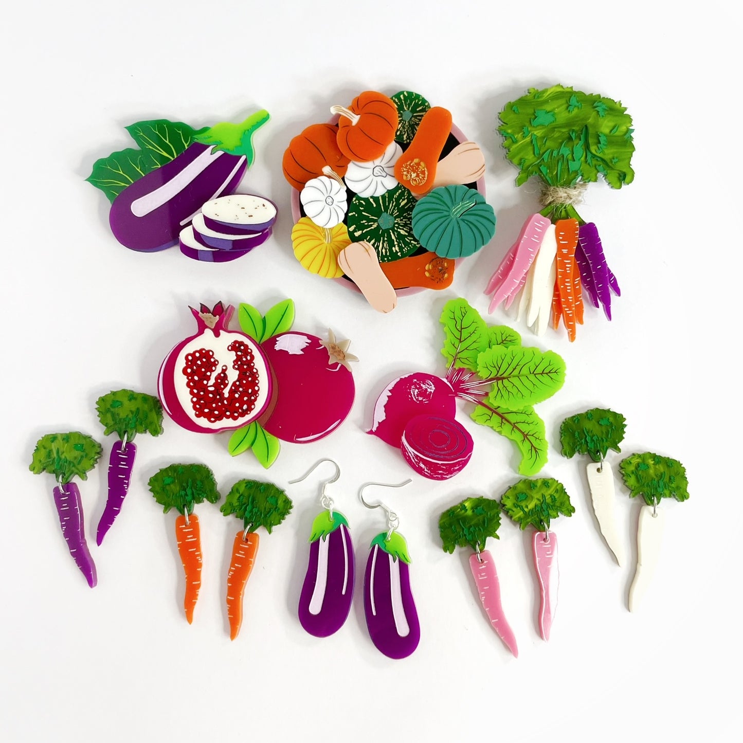 The Witches Garden - Beetroot Brooch