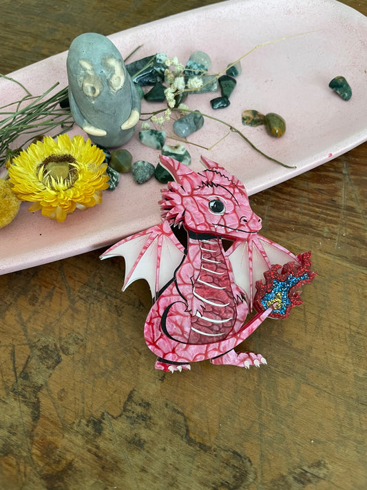 Elemental Dragon Brooch - FIRE DRAGON XXIV