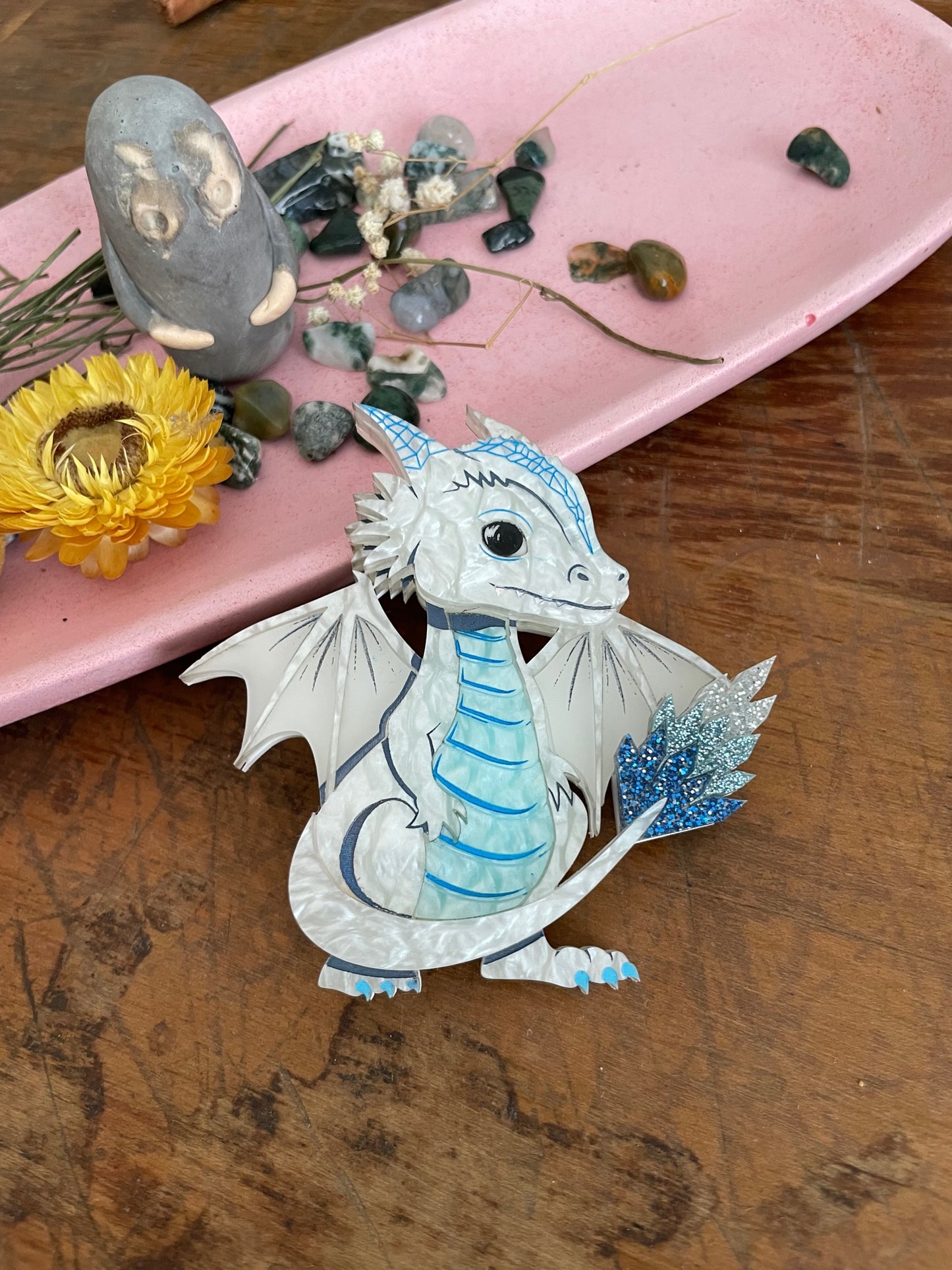 Elemental Dragon Brooch - ICE DRAGON XXIV