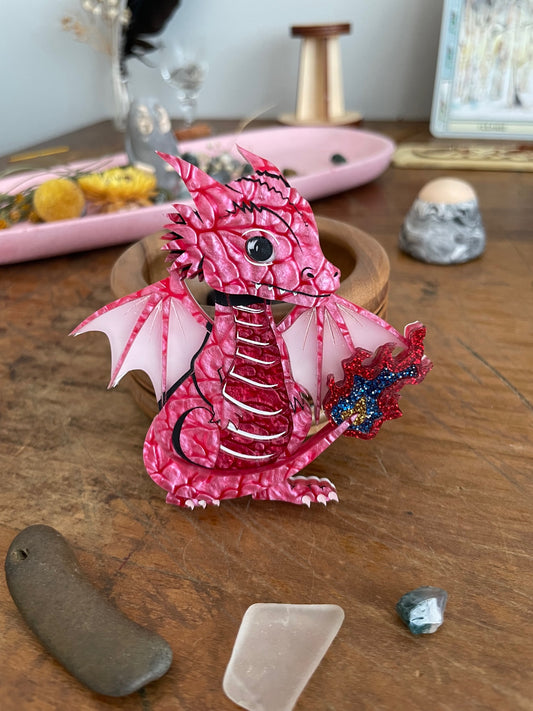 Elemental Dragon Brooch - FIRE DRAGON XXIV